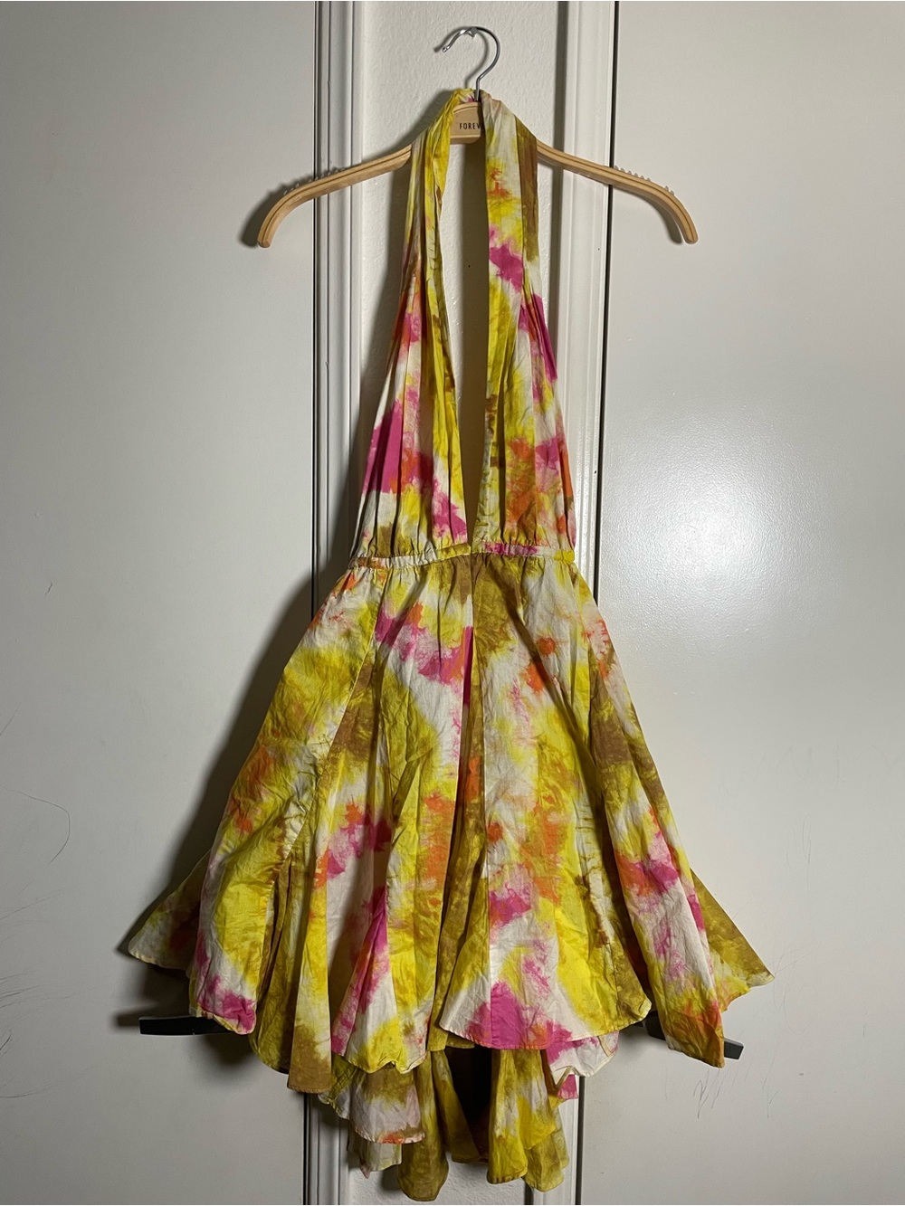 Zara Floral Cami Tapered Waist V-Neck Mini Dress - Picture 4 of 6